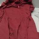 YMDUCH Women's Sexy Long Sleeve Sweetheart Neck A-line Ruffle Hem Party Club Mini Dress WineRed, Size Large