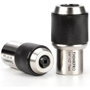 Ratcheting Tap Socket Set 2pcs with Adjustable Jaws - 3/8" Drive Tap Holder for Tight Spaces, Compatible with Taps, Reamers, Screw Extractors (#6-1/2"),Cr-Mo Steel