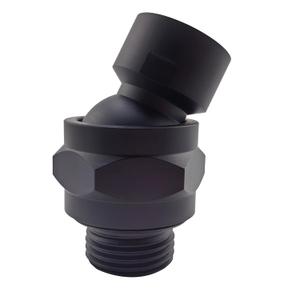 Shower Head Swivel Ball Adapter (Universal Component), Solid Brass Adjustable Shower Arm Connector, Shower Connector Ball Joint, Matte Black