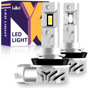 LUYED H11 LED Bulbs, 24000LM 6500K Cool White with Cooling Fan for Fog Lights, DRL,H8 H9 H16 Fog Lights, No Adapter Required Easy Install, 1:1 Size Plug and Play, Pack of 2
