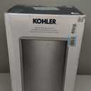 Glad Slim Trash Can with Clorox Odor Protection - Narrow Kitchen Garbage Bin with Soft Close Lid, Step On Foot Pedal and Waste Bag Roll Holder, Stainless Steel, 12 Gallon/45 Liter