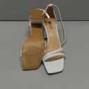 IDIFU IN3 Strappy Chunky Block Low Square Open Toe Heels Dress Shoes for Women Dressy Wedding Prom Bridal Bridesmaid Shoes Ankle Strap Heeled Sandals Comfortable Cute Trendy Short Thick Heels , size 8.5