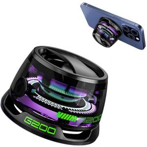 Portable Bluetooth Speakers Wireless,Shower Speaker Waterproof G200 Pro with Upgraded Bluetooth 5.4, Magnetic Phone Stand, Mini Outdoor Loudspeaker with RGB Light for Home/Travel/Bathroom-Black