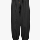 Mens Renaissance Pirate Linen Pants, Halloween Medieval Viking Gothic Navigator Costume Casual Trousers Cosplay (Black, XL)