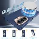 for Samsung Galaxy Z Fold 7 Case with Screen Protector, [One Piece Box-Style Case] [Compatible with Magsafe] [Hinge Protection] Slim Thin Full Body Shockproof Leather Phone Cover for Z Fold7 - Blue