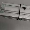 Grope Portable Camping Table with Aluminum Table Top, Folding Beach Table Easy to Carry, Prefect for Outdoor, Picnic, BBQ, Cooking, Festival, Beach, Home (Silver-L)