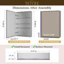 TETOTE 20 x 32 Medicine Cabinet Mirror with Tempered Beveled Mirror Silver Medicine Cabinet Aluminum Cabinet DTC Hinges, Stepless Adjustable Shelves, Recessed/Surface-Mounted