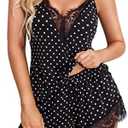 Avidlove Women Pajama Set Lace Trim Short PJ Set Modal V Neck Sleeveless Sleepwear Drawstring Waist Nightwear S