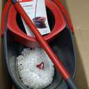 O-Cedar EasyWring Microfiber Spin Mop, Bucket Floor Cleaning System, Red, Gray, Standard