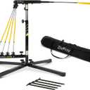 ZivPlay Baseball Hitting Trainer Baseball Swing Trainer Softball and Baseball Training Equipment for Batting Practice with Height and Speed Adjustment