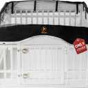 PJYuCien Dog Playpen Mesh Top Cover, Fits 36 Inch 4 Panels Regular Square Plastic Exercise Pet Pen, Telescopic Buckles Connections, Black (Note: Cover Only, Fence Not Included)