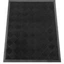 Indoor Outdoor Door Mat, 4x 3' Doormat for Entryway, Rubber Backing Non Slip Front Door Mat Outside Entrance, Super Absorbent Commercial Floor Mat for Home Office, Black