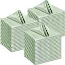 150 Pcs Satin Napkin Bulk 17 x 17 Inch Square Silk Table Napkin Soft Dinner Napkins Decor Elegant Satin Weddings Party Napkin for Wedding Parties Banquet Restaurant Decoration Supplies (Sage Green)