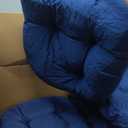 DANGHOOGY Wicker Chair Cushions, Waterproof Outdoor Loveseat Cushions for Patio Furniture, 3 Pieces Wicker Furniture Cushions, 1 Loveseat and 2 U-Shaped Cushions, Blue