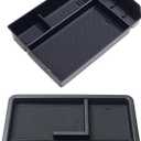 TOPINSTALL Black Center Console Tray and Dashboard Tray Compatible with 2021-2024 Sienna Accessories, Armrest Box Organizer Dashboard Tray ABS Plastic Tissue Sunglasses Holder (Dash Tray Not for 2025)