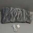 Portable Cordless Heated Blanket for Stadium, Rechargeable USB Heated Throw Blanket for Outdoor, 3 Heat Settings Electric Heated Blanket for Office, Camping, 58x 38 (Battery Pack Not Included) (Grey)