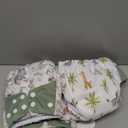 HappyFlute 9 Sets Newborn Baby Cloth Pocket Diapers Adjustable Reusable for Baby Boys and Girls(6-33 pounds,0-3 Years),One Wet Bag+4Diapers and 4Inserts (AD10)