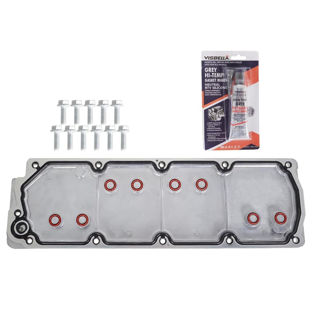 GXYWADY Valley Pan Cover Plate with Gasket Bolts Kit 12598832 12610141 Replacement for 07-13 GM LS2 LS3 Valley Cover LS Gen 4