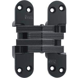 SOSS Invisible Hinge Model 218 for 1-3/4" Thick Material, 20 Minute Fire Rated, Zinc, Black E-Coat Exterior Finish, Model Number 218US19