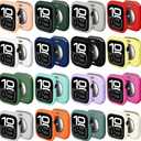 Compatible with Apple Watch Series 11 (2025) Series 10 46mm 42mm Shockproof TPU Silicone Protective Cover Bumper Shock-Absorbing Scratch-Resistant Case for Women Men (16pack, Series10 46mm)