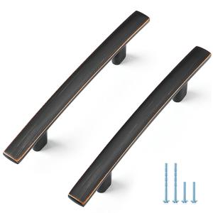 Ravinte 10 Pack Cabinet Handles 3 Inch Oil Rubbed Bronze Kitchen Cabinet Handles Drawer Pulls for Kitchen Cupboard Arch Cabinet Pulls for Dresser Drawer Curved Cabinet Hardware