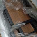 Frylr Small Folding Computer Desk  Portable 35.8 Inch Foldable Laptop Table, Collapsible and Compact for Easy Storage and Fast Setup, Lightweight for Small Spaces, Craft and Study Use, Dark Walnut