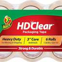 Duck HD Clear Packing Tape Refills - 6 Rolls of Strong Heavy Duty Packing Tape for Shipping and Moving, Boxes and Packaging - 1.88 In. x 54.6 Yards - 3" Core - Clear (441962)