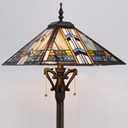 Tiffany Floor Lamp Stained Glass Mission Style 16X16X64 Inch