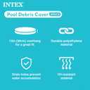 INTEX 28020E Pool Cover: For 8ft Round Easy Set Pools Includes Rope Tie Drain Holes 12in Overhang Snug Fit