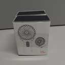 2 x JZCreater Mini Handheld Fan, Portable Rechargeable Fans, Quiet 4 Speed, 2in1 Battery Operated USB Desk Fan, Small Folding Stand Electric Fan for Travel Outdoor Home Office Makeup, Gift for Women (Pink)