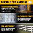 VIVIDA 4" x 4" Vinyl Fence Post Cap (Actual 4" x 4"), New England Pyramid Post Cap, PVC Square Top Cover, for Vinyl Fences, Mailboxes & Decks, White, 2 Pack
