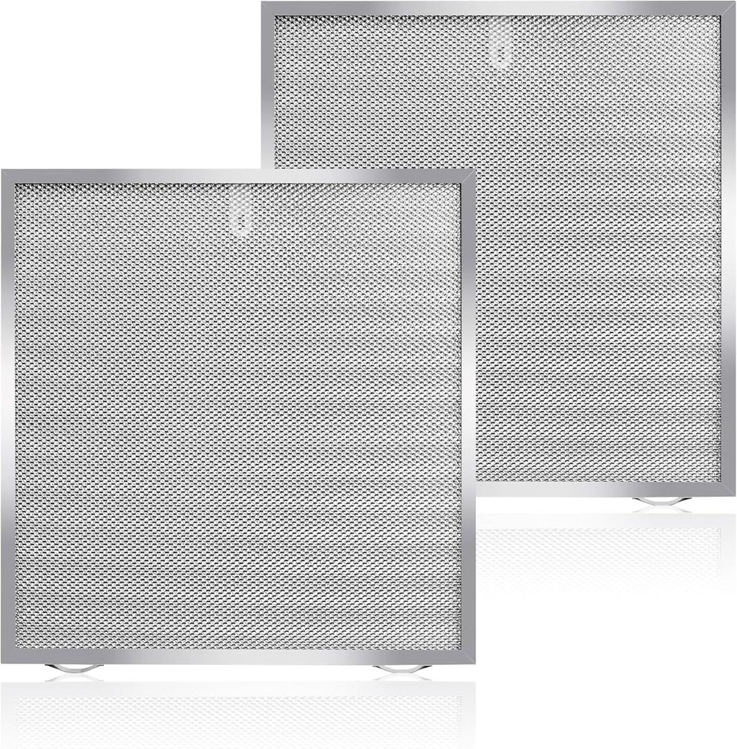 5 Layer Aluminum Grease Range Hood Filters with Stainless Steel Edge Compatible with Broan 97017415 S97017415 13-3/4 x 14 Inch 2 Pack