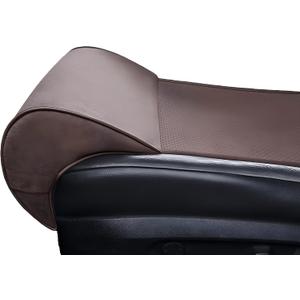 JUPENG Car Seat Leg Extender Cushion, Memory Foam Under Thigh Leg Support Pillow with Strap, Non-Slip Base & Removable Washable Cover for Driver Seat and Office Chair, Universal Comfort Pad (Brown)