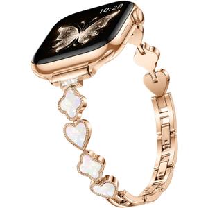 Slim Band Compatible with Apple Watch For Women 38mm 40mm 41mm 42mm 44mm 45mm 46mm 49mm Thin Metal Bracelet Dressy Strap Stainless Steel for iWatch Series 11 10 9 8 7 6 5 4 SE/Ultra 3 2 1