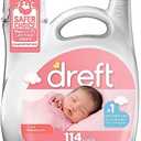 Dreft Stage 1 Newborn Baby Laundry Detergent Liquid, HE Compatible, 114 Loads, Laundry Soap for Sensitive Skin, Baby Laundry Detergent, Newborn Essentials