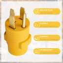 NEMA 14-50P to TT-30R RV Adapter, 50 Amp Male to 30 Amp Female RV Plug Adaptor Connector, 30 Amp RV Adapter for RV, Camper, and Generator, Durable Plug for Outdoor Adventures