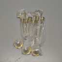 2 Sets(6 Pcs) Brass Gold Metal Taper Candle Holders Candlestick Holders, Vintage Modern Decorative Centerpiece Candlestick Holders for Table Mantel Wedding Housewarming Gift