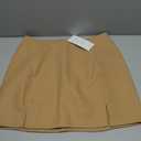 EXLURA Women's Fashion Faux Wool Mini Skirt High Waisted Y2K Trendy Side Slit Tweed Plaid Skirts 2025 Fall Winter Outfits Size M