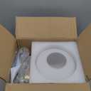 KCO Lighting Mid Century Modern Antique Brass Flush Mount Ceiling Light Brushed Gold Milk Glass Semi Flush Mount Ceiling Light Farmhouse Hallway Globe Ceiling Light Fixture