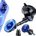 HTU 2026 Upgraded for Magsafe Car Mount [80LBS Strongest Suction & Military-Grade] Powerful Magnetic Cell Phone Holder for Car Dashboard Windshield for iPhone 17 16 15 14 Pro Max Mini,Dark Blue