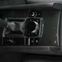 Car Accessories Fit for 2019 2020 2021 2022 2023 2024 2025 Mazda 3 Axela Interior Gear Shift Knob Console Media Panel Cover Trim (Carbon Fiber Style) Stainless Steel 1 PC