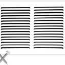 12x8 Return Air Vent Cover Grille for Baseboard Duct Opening - 7/8" Margin Turnback Flush Fit Vent Cover Air Grill by HVAC - White - Overall Size: 13.75" x 9.75"