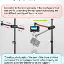 Overhead Camera Mount Desk Stand, Camera Arm Desk Mount Clamp Stand with 360Adjustable Magic Arm, Webcam Arm Mount Stand w Ballhead Phone Mount for Desk Logitech Microphone Video Light Cell Phone