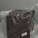 Vagusicc Wicker Storage Basket, Set of 2 Hand-Woven Storage Baskets for Shelves, Foldable Cube Storage Baskets Bins with Handles, 9 inch Small Wicker Baskets for Organizing Pantry Bedroom, Brown