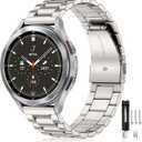 Lerobo Stainless Steel Band Compatible with Samsung Galaxy Watch 8 7 6 5 4 FE 40mm 44mm 45mm/Galaxy Watch 8 Classic 6 4 Classic 43mm 47mm 42mm 46mm, 20mm Metal Replacement Band for Men Women (Starlight) Size: Galaxy Watch 8/8Classic-40/44/46mm