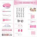 Cake Decorating Kit,Piping Bags and Tips Set,Cake Decorating Supplies,Frosting Piping Kit,Cake Baking Supplies for Beginners (255PCS)