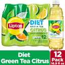 Lipton Diet Green Tea Citrus, 16.9 Fl Oz Bottles (Pack of 12) (EXP 04/13/26)