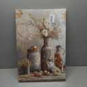 Dazzlewall Daisy Floral Wall Art, Vintage Rustic Botanical Canvas Print for Kitchen Farmhouse Bathroom Decor 12x16 in Unframed Pack of 5