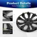 14 Inch Universal Hubcaps Wheel Covers Replacement for Cars, Silver & Black Color R14 Hub Caps Universal Wheel Rim Cover Snap On Car Truck SUV - Set of 4
