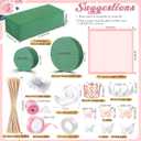 XunYee Bouquet Kit 20 Sheet Flower Wrapping Paper 100 Pcs Bamboo Skewers Floral Foam Blocks for Anniversary Birthday Gift Graduation Mother's Day(Transparent Pink)
